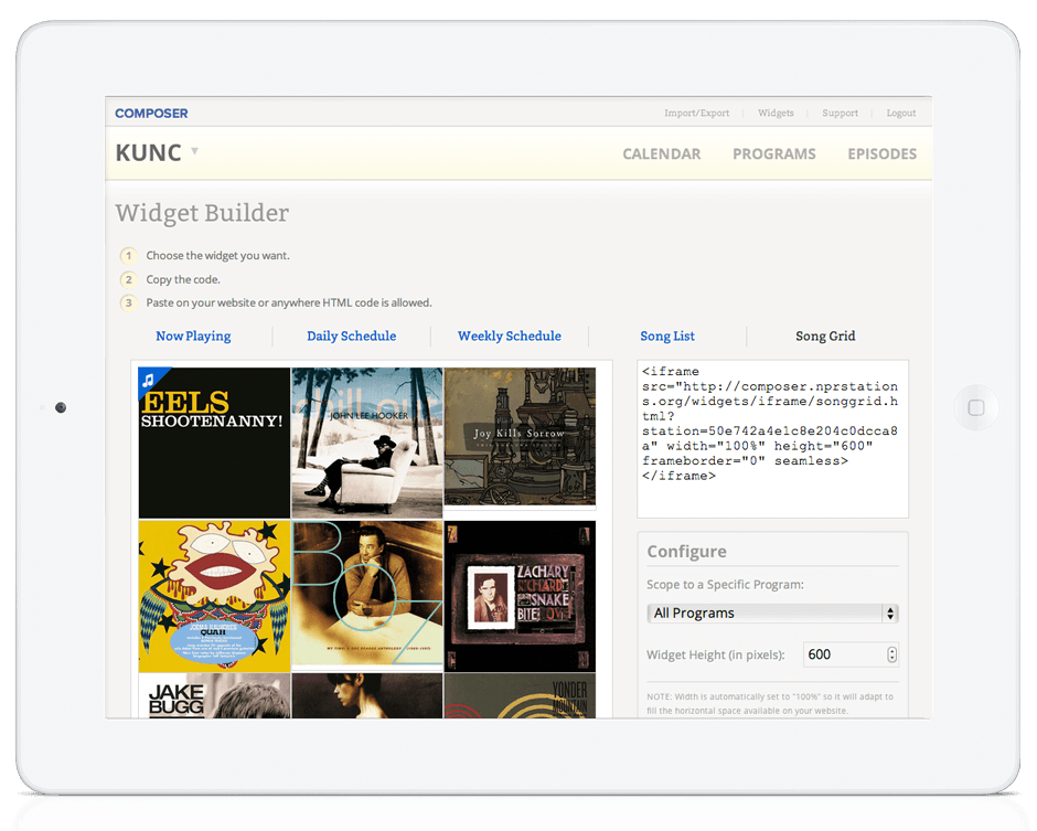 Composer - Widget Builder